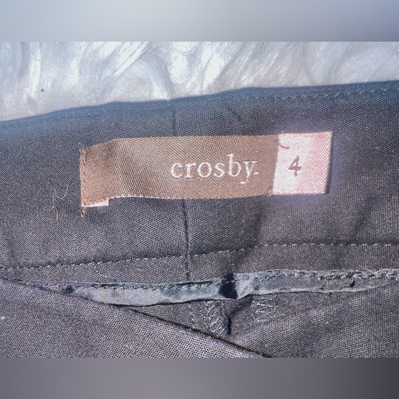 Crosby Black Cropped Cotton Trousers! Sz 4! - Picture 2 of 4